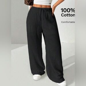 Black Wide-Leg Pants